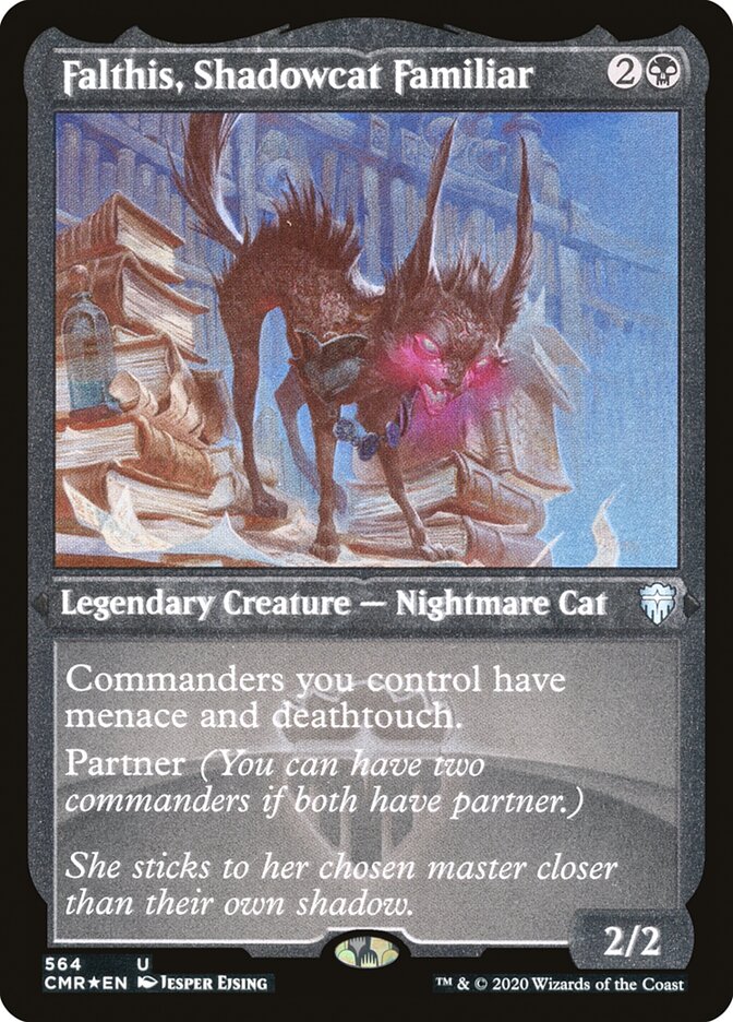 Falthis, Shadowcat Familiar (Etched) [Commander Legends] | Devastation Store