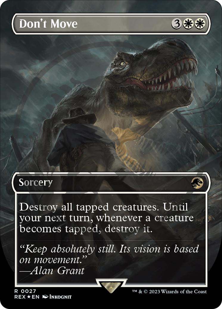 Don't Move Emblem (Borderless) [Jurassic World Collection Tokens] | Devastation Store