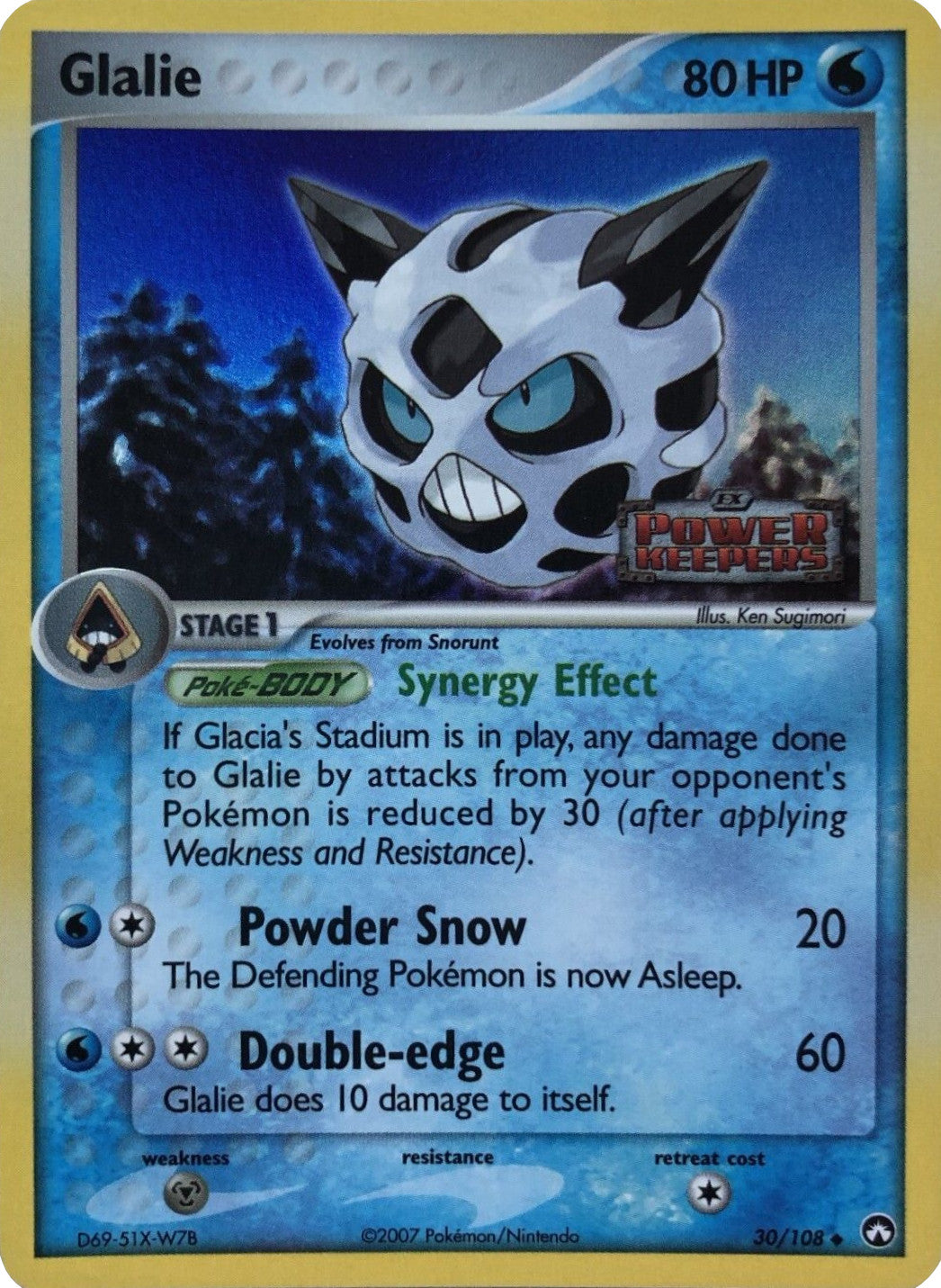 Glalie (30/108) (Stamped) [EX: Power Keepers] | Devastation Store