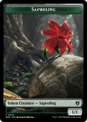 Faerie // Saproling Double-Sided Token [Wilds of Eldraine Commander Tokens] | Devastation Store