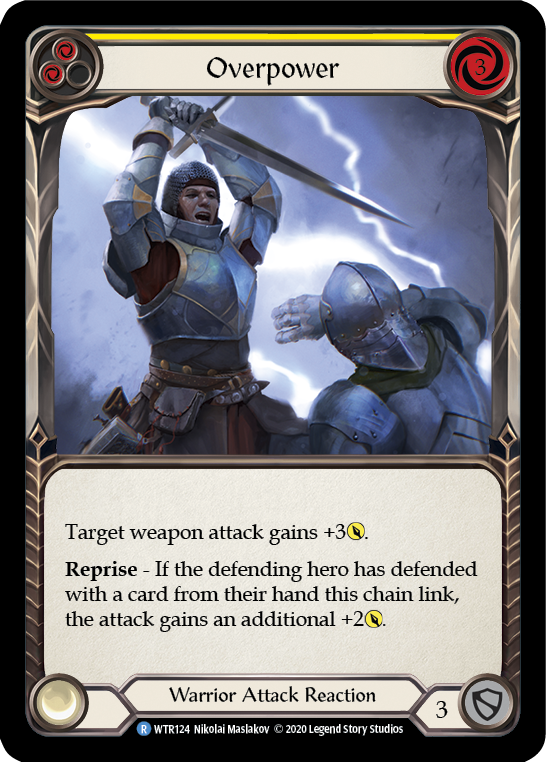 Overpower (Yellow) [WTR124] Unlimited Edition Rainbow Foil - Devastation Store | Devastation Store