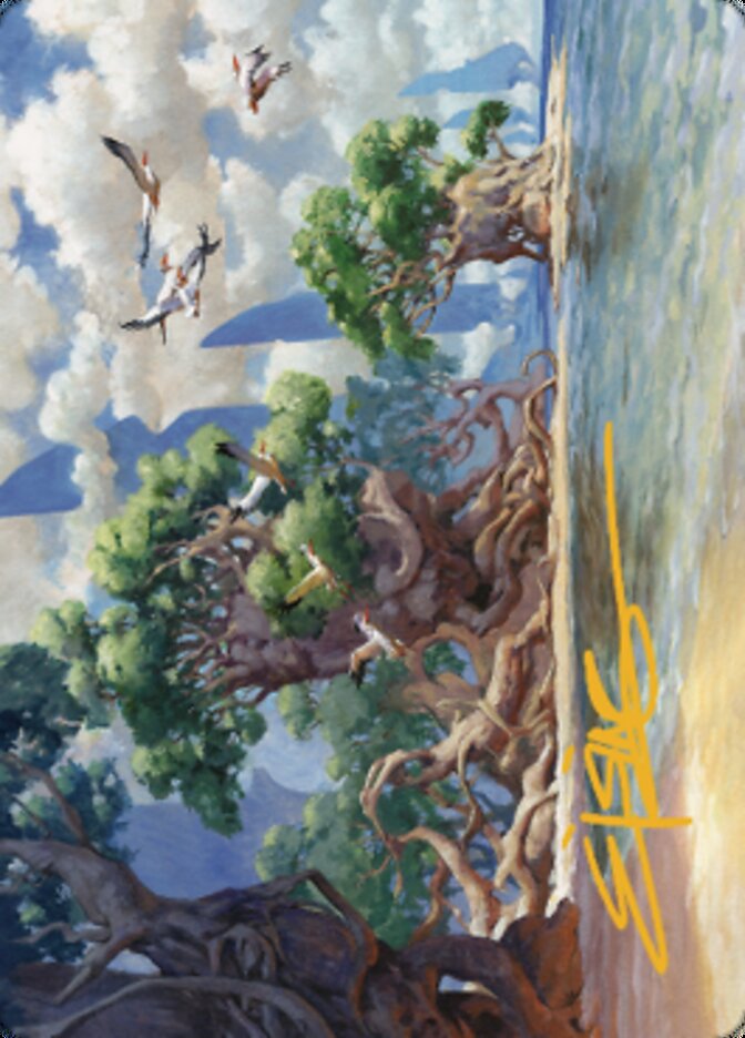 Yavimaya Coast Art Card (Gold-Stamped Signature) [Dominaria United Art Series] | Devastation Store