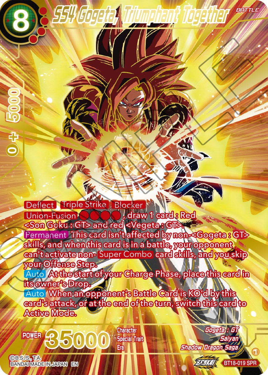 SS4 Gogeta, Triumphant Together (SPR) (BT18-019) [Dawn of the Z-Legends] | Devastation Store