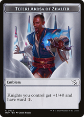 Treasure (20) // Teferi Akosa of Zhalfir Emblem Double-Sided Token [March of the Machine Tokens] | Devastation Store