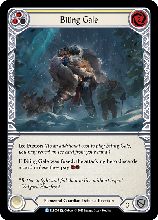 Biting Gale (Yellow) [ELE008] (Tales of Aria)  1st Edition Normal | Devastation Store