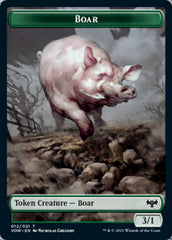 Blood // Boar Double-sided Token [Innistrad: Crimson Vow Tokens] | Devastation Store