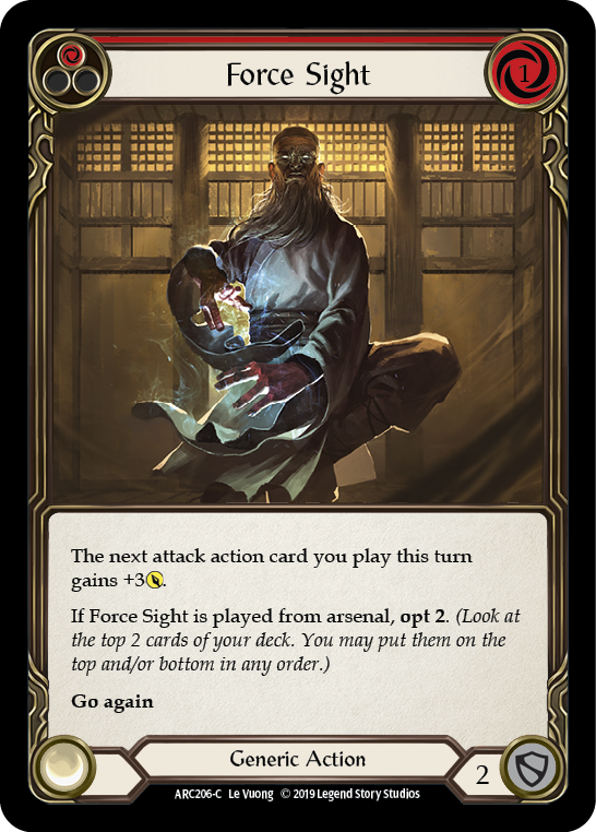 Force Sight (Red) [ARC206-C] 1st Edition Normal - Devastation Store | Devastation Store