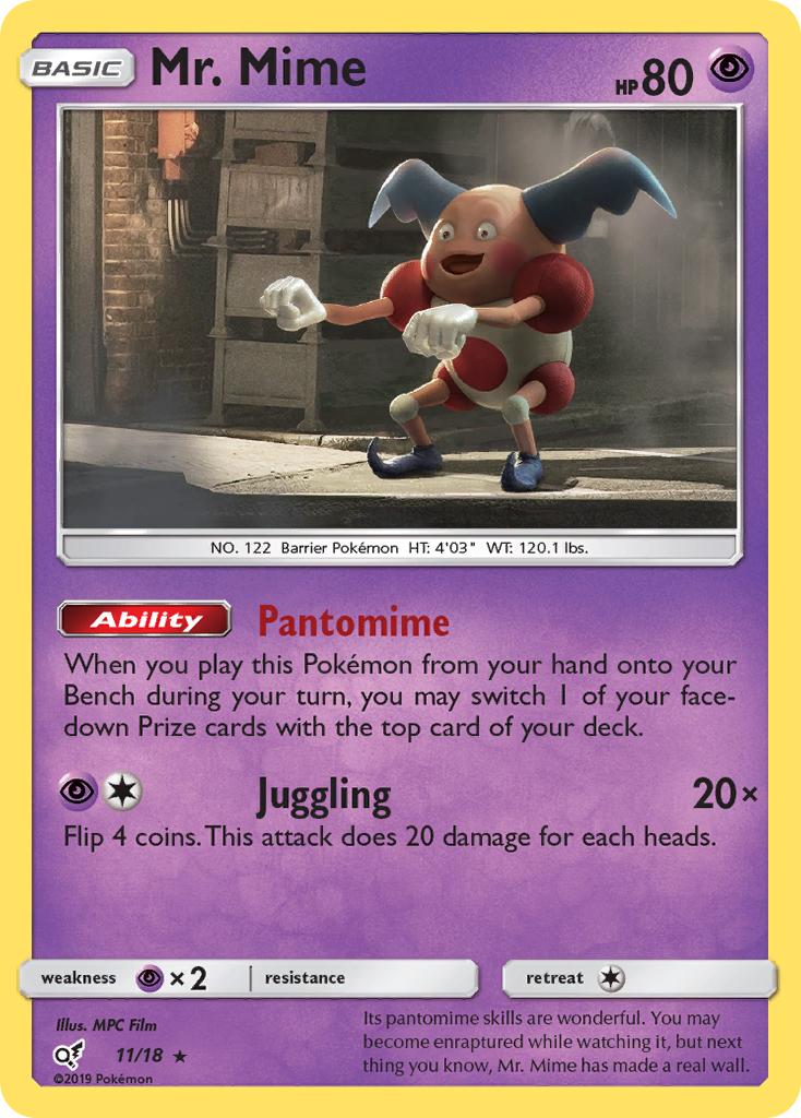 Mr. Mime (11/18) [Sun & Moon: Detective Pikachu] | Devastation Store