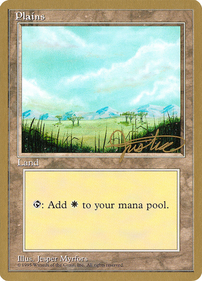 Plains (mj365) (Mark Justice) [Pro Tour Collector Set] | Devastation Store