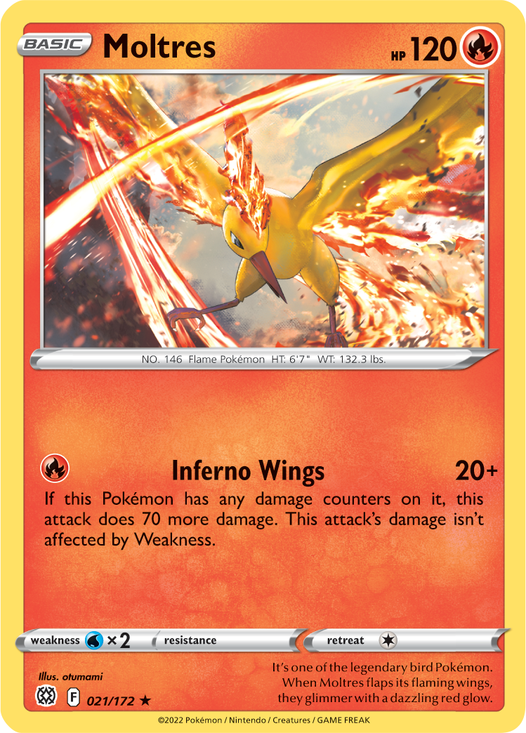 Moltres (021/172) (Theme Deck Exclusive) [Sword & Shield: Brilliant Stars] | Devastation Store