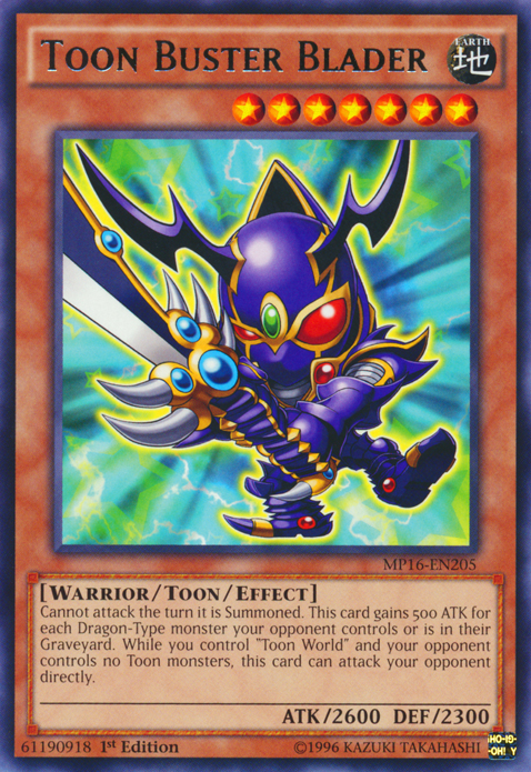 Toon Buster Blader [MP16-EN205] Rare | Devastation Store