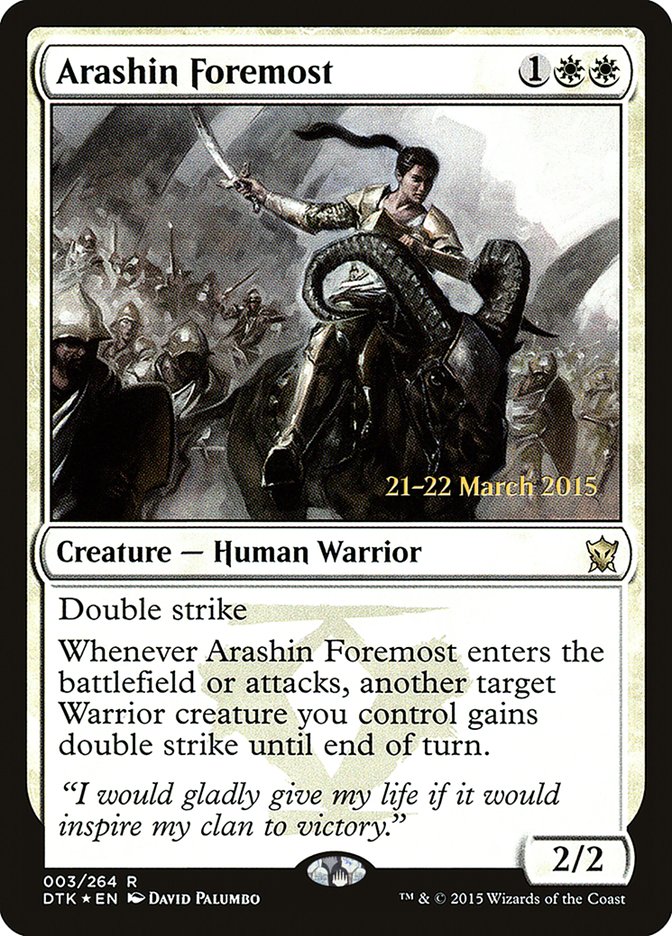 Arashin Foremost  [Dragons of Tarkir Prerelease Promos] | Devastation Store