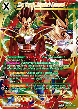 King Vegeta, Invasion's Command (SPR) (BT15-063) [Saiyan Showdown] | Devastation Store