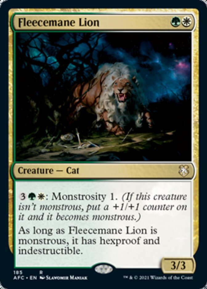 Fleecemane Lion [Dungeons & Dragons: Adventures in the Forgotten Realms Commander] | Devastation Store