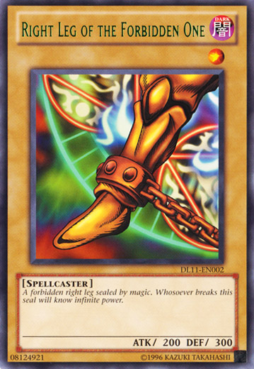 Right Leg of the Forbidden One (Green) [DL11-EN002] Rare | Devastation Store