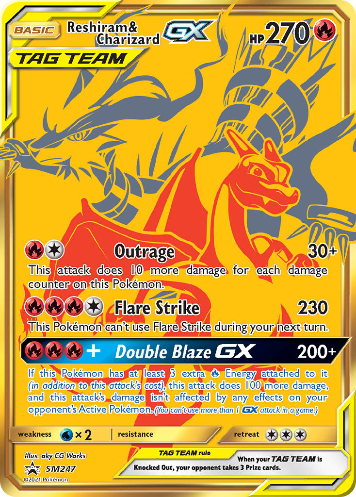 Reshiram & Charizard GX (SM247) (Jumbo Card) [Sun & Moon: Black Star Promos] | Devastation Store