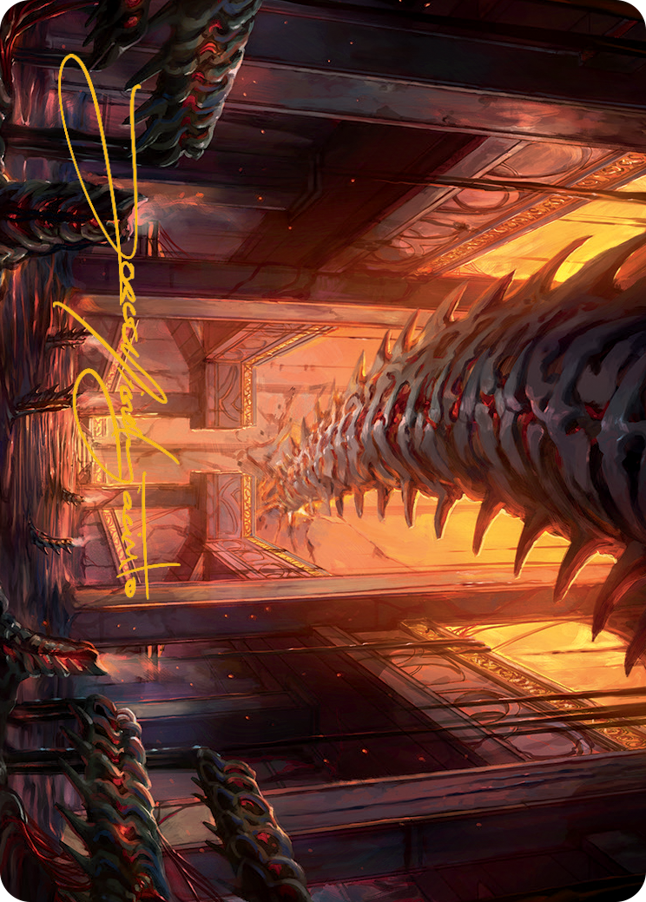 Bloodfell Caves Art Card (Gold-Stamped Signature) [March of the Machine Art Series] | Devastation Store