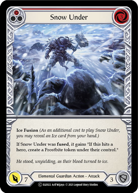 Snow Under (Red) [U-ELE022] Unlimited Rainbow Foil | Devastation Store
