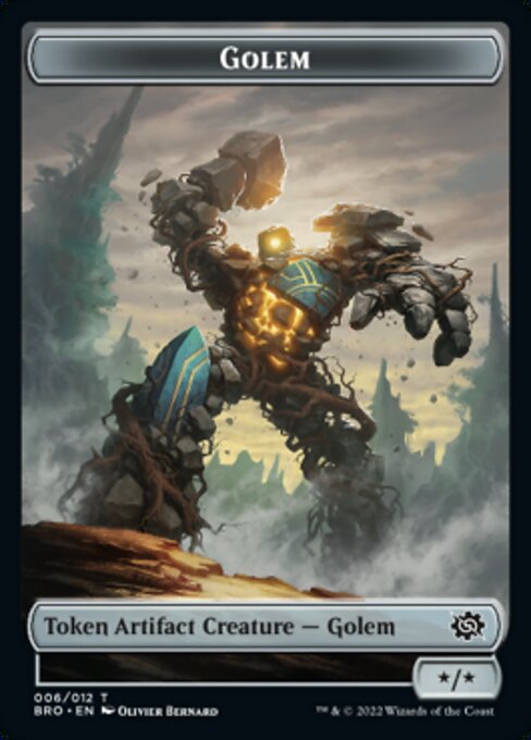 Powerstone // Golem Double-Sided Token [The Brothers' War Tokens] | Devastation Store