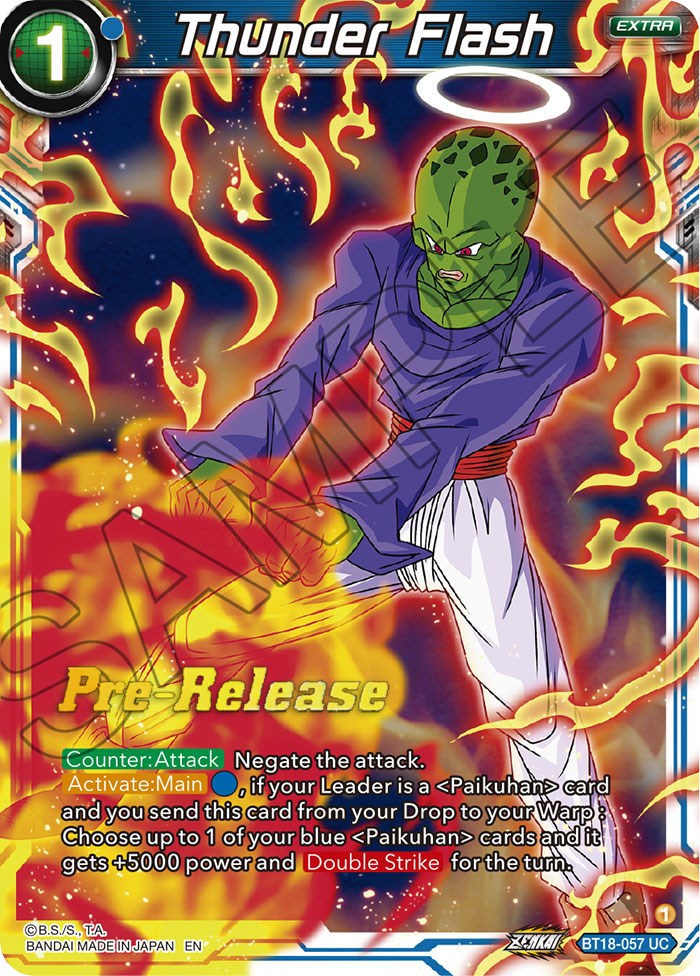 Thunder Flash (BT18-057) [Dawn of the Z-Legends Prerelease Promos] | Devastation Store