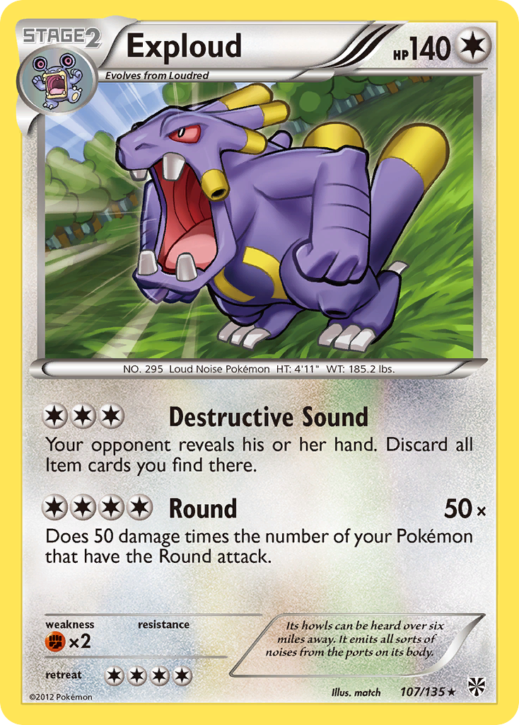 Exploud (107/135) [Black & White: Plasma Storm] | Devastation Store