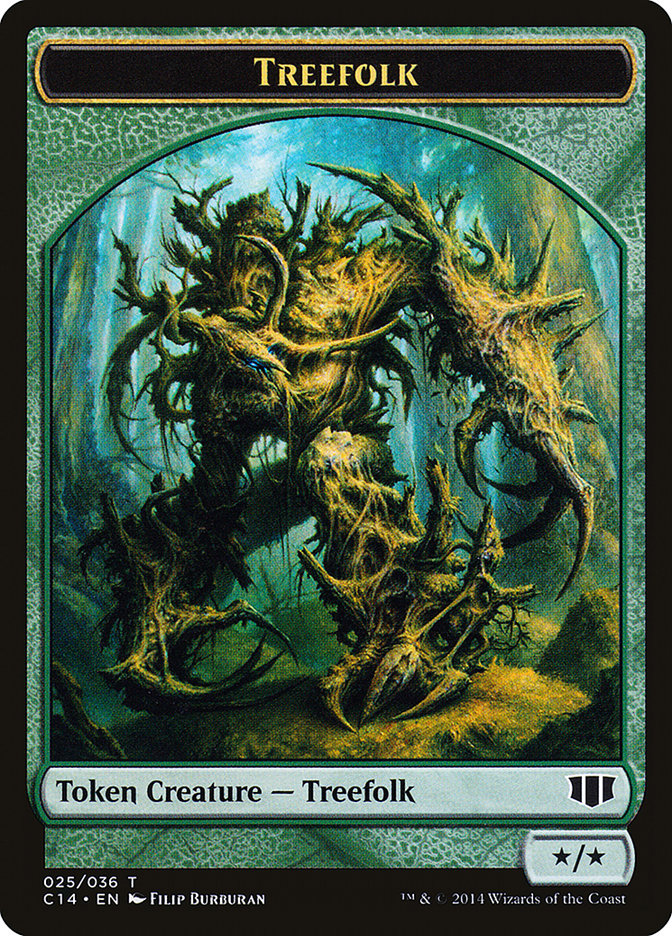 Treefolk // Wolf Double-sided Token [Commander 2014 Tokens] | Devastation Store