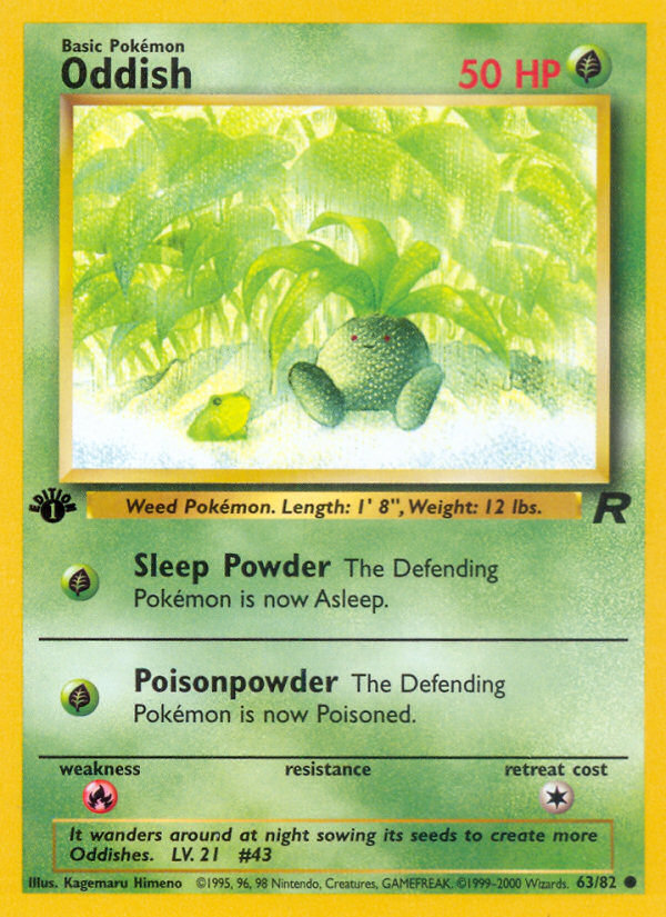 Oddish (63/82) [Team Rocket 1st Edition] | Devastation Store