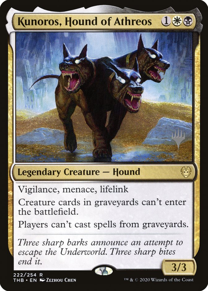 Kunoros, Hound of Athreos (Promo Pack) [Theros Beyond Death Promos] | Devastation Store