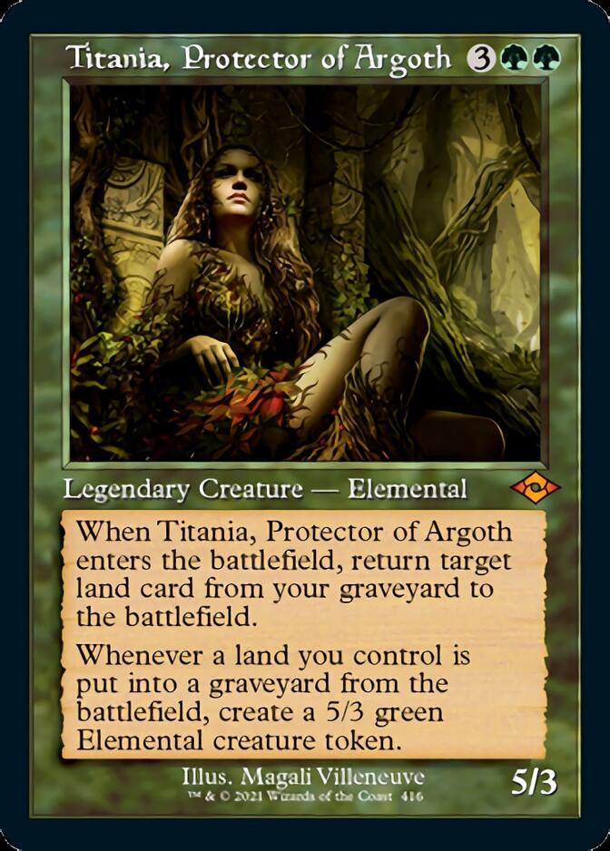 Titania, Protector of Argoth (Retro Foil Etched) [Modern Horizons 2] | Devastation Store