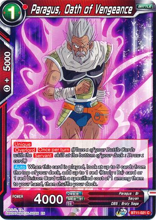 Paragus, Oath of Vengeance [BT11-021] | Devastation Store