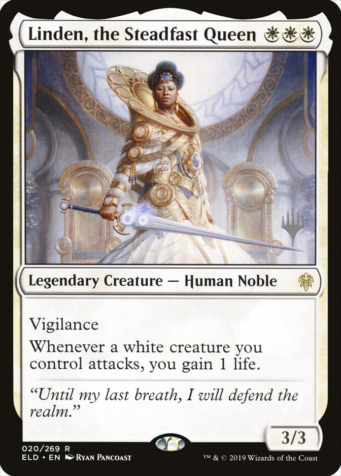 Linden, the Steadfast Queen (Promo Pack) [Throne of Eldraine Promos] | Devastation Store