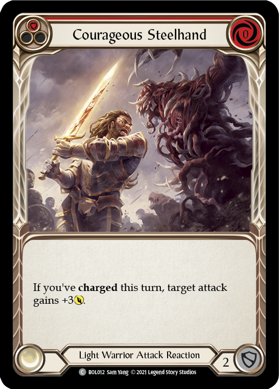 Courageous Steelhand (Red) [BOL012] (Monarch Boltyn Blitz Deck) | Devastation Store