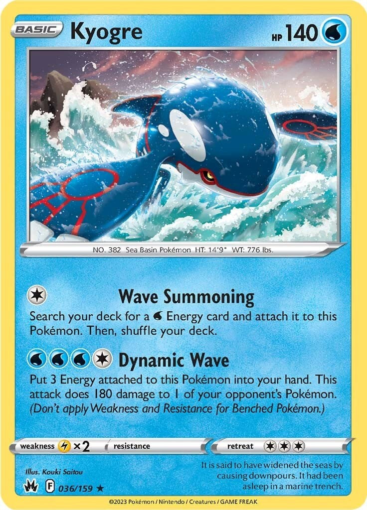 Kyogre (036/159) [Sword & Shield: Crown Zenith] | Devastation Store