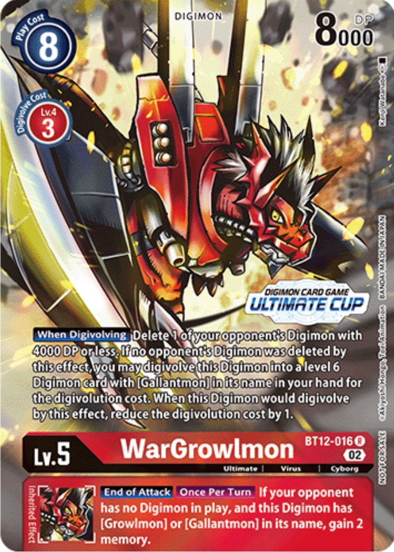 WarGrowlmon [BT12-016] (Ultimate Cup) [Across Time Promos] | Devastation Store