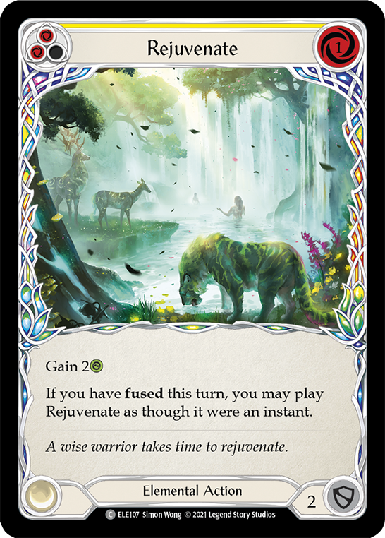 Rejuvenate (Yellow) [ELE107] (Tales of Aria)  1st Edition Normal | Devastation Store