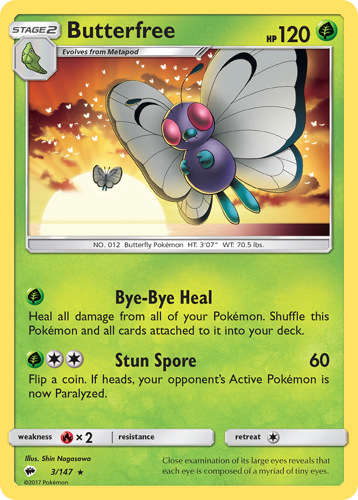 Butterfree (3/147) [Sun & Moon: Burning Shadows] | Devastation Store