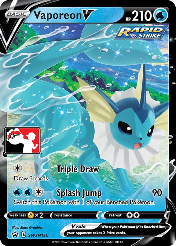 Vaporeon V (SWSH150) [Prize Pack Series One] | Devastation Store