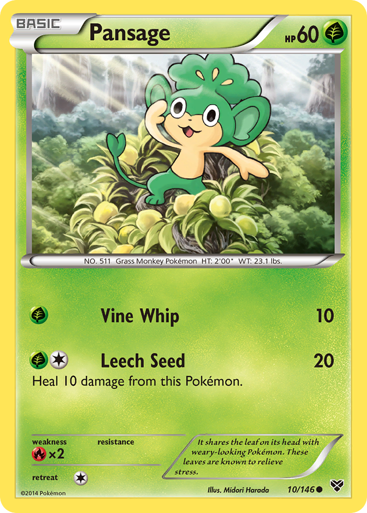 Pansage (10/146) [XY: Base Set] | Devastation Store