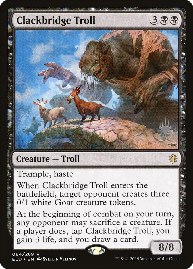 Clackbridge Troll (Promo Pack) [Throne of Eldraine Promos] | Devastation Store