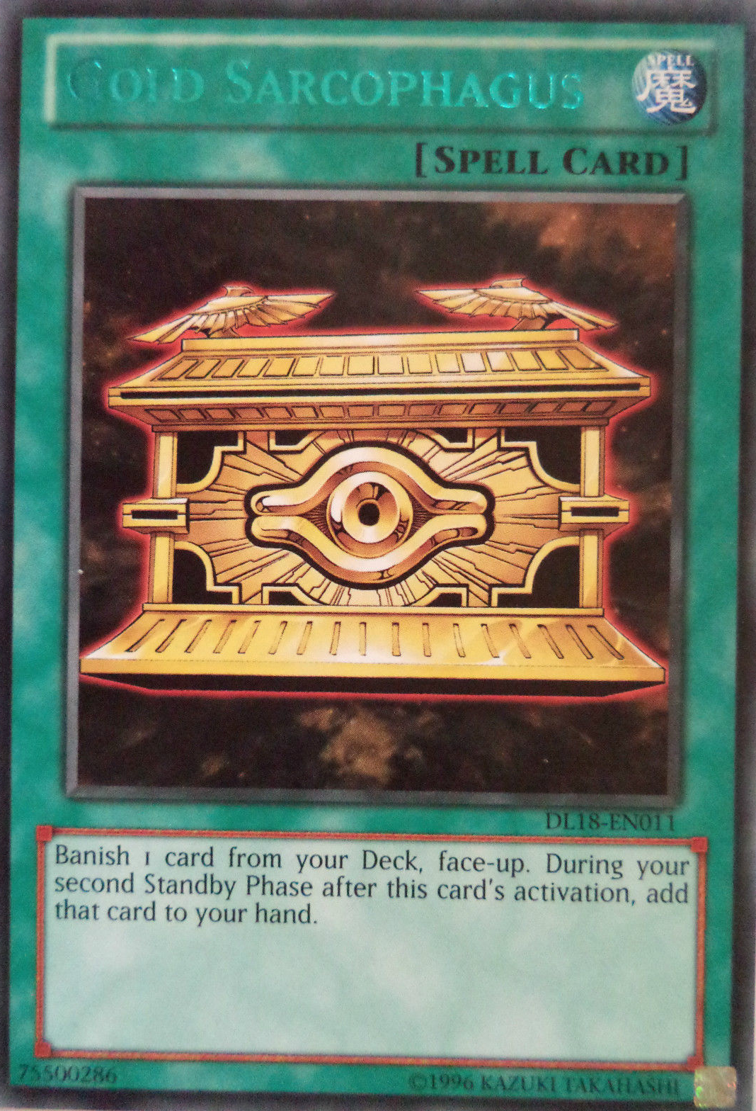 Gold Sarcophagus (Green) [DL18-EN011] Rare | Devastation Store