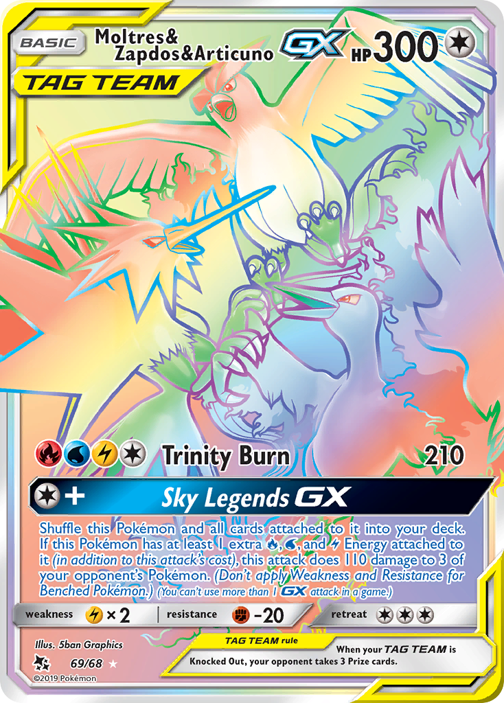 Moltres & Zapdos & Articuno GX (69/68) [Sun & Moon: Hidden Fates] | Devastation Store