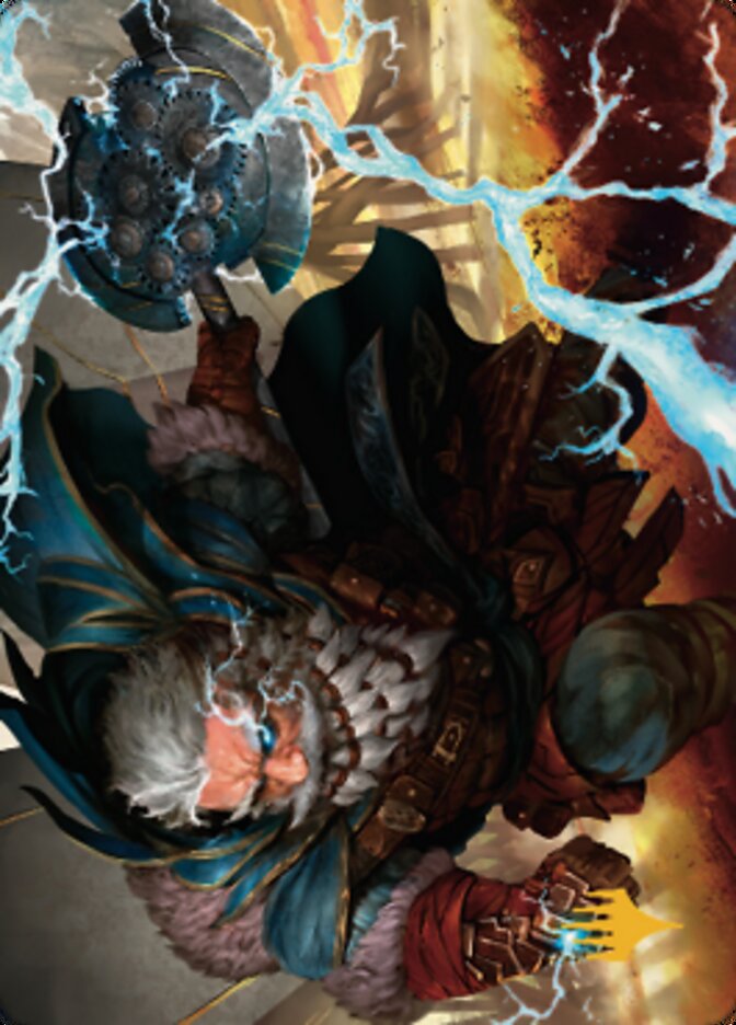 Electrostatic Infantry Art Card (Gold-Stamped Signature) [Dominaria United Art Series] | Devastation Store