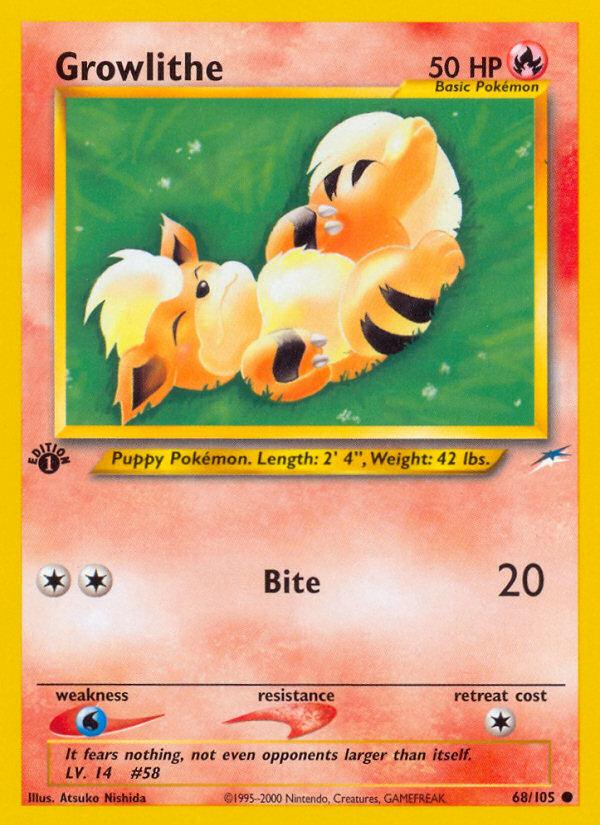 Growlithe (68/105) [Neo Destiny 1st Edition] | Devastation Store