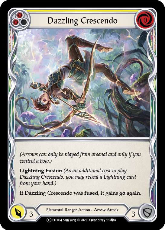Dazzling Crescendo (Yellow) [U-ELE054] Unlimited Rainbow Foil | Devastation Store
