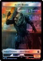 Alien Rhino // Beast Double-Sided Token (Surge Foil) [Doctor Who Tokens] | Devastation Store