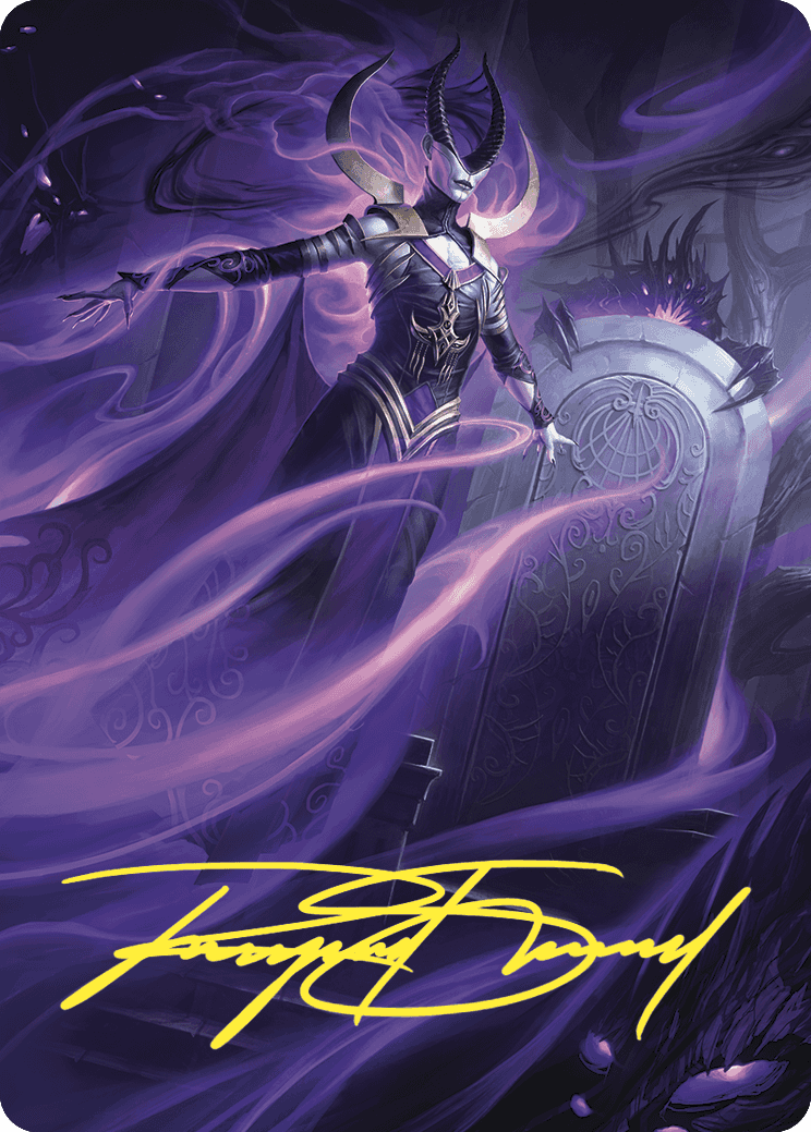 Ashiok, Wicked Manipulator Art Card (10/81) (Gold-Stamped Signature) [Wilds of Eldraine Art Series] | Devastation Store