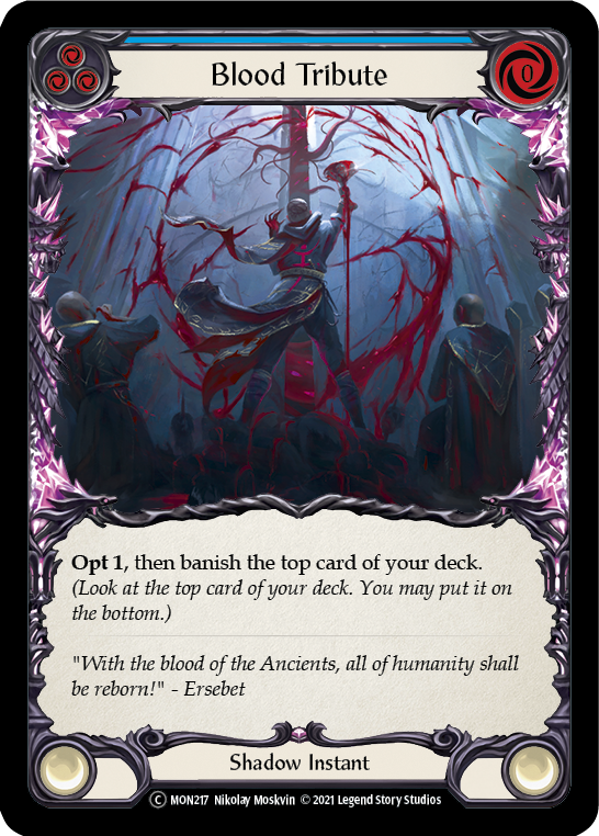 Blood Tribute (Blue) [U-MON217] Unlimited Edition Normal | Devastation Store