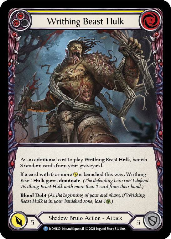 Writhing Beast Hulk (Yellow) [MON130] 1st Edition Normal - Devastation Store | Devastation Store
