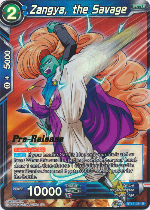 Zangya, the Savage (BT13-051) [Supreme Rivalry Prerelease Promos] | Devastation Store