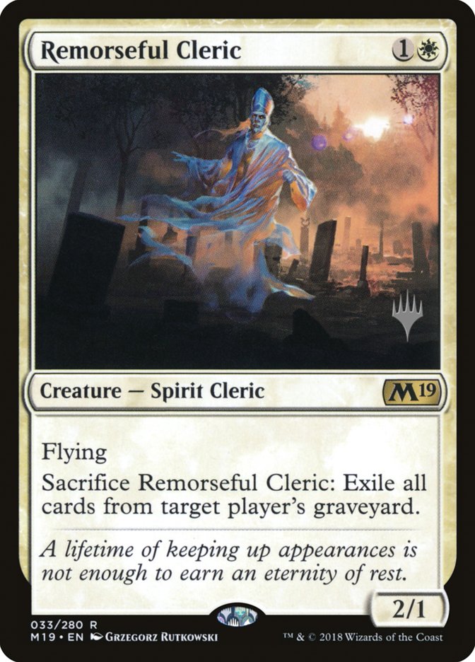 Remorseful Cleric (Promo Pack) [Core Set 2019 Promos] | Devastation Store